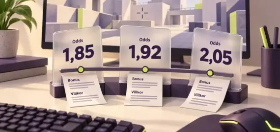 Jämför bonusar och odds innan du bettar på CS2 och annan esport